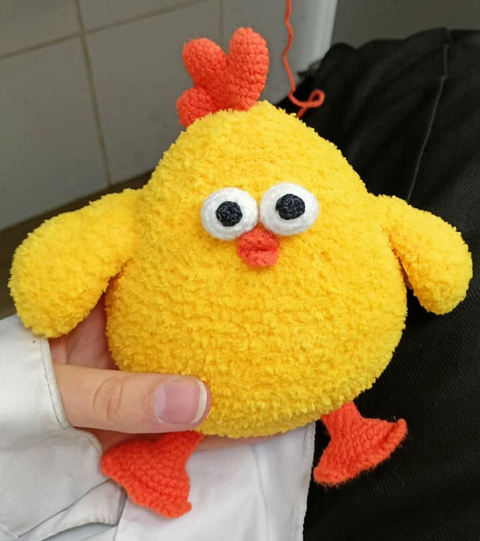 Жёлтый цыплёнок — схема амигуруми